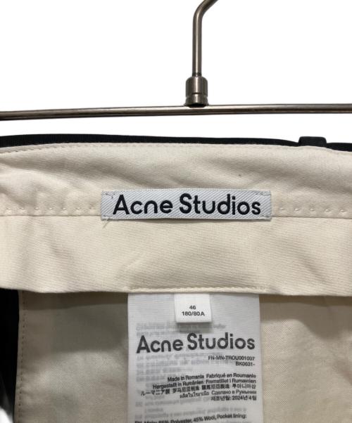 Acne studios（アクネ ストゥディオズ）Acne studios (アクネ ストゥディオズ) センタープレスパンツ/ウールトラウザーズ スラックス ブラック サイズ:46の古着・服飾アイテム