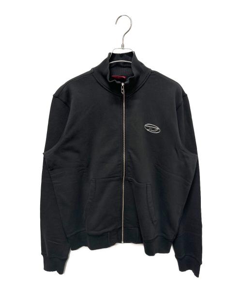 DIESEL（ディーゼル）DIESEL (ディーゼル) S-GINN-ZIP-IOD/Dロゴ ジップスウェット ブラック サイズ:Lの古着・服飾アイテム