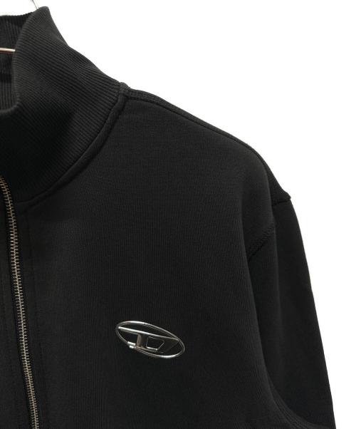DIESEL（ディーゼル）DIESEL (ディーゼル) S-GINN-ZIP-IOD/Dロゴ ジップスウェット ブラック サイズ:Lの古着・服飾アイテム
