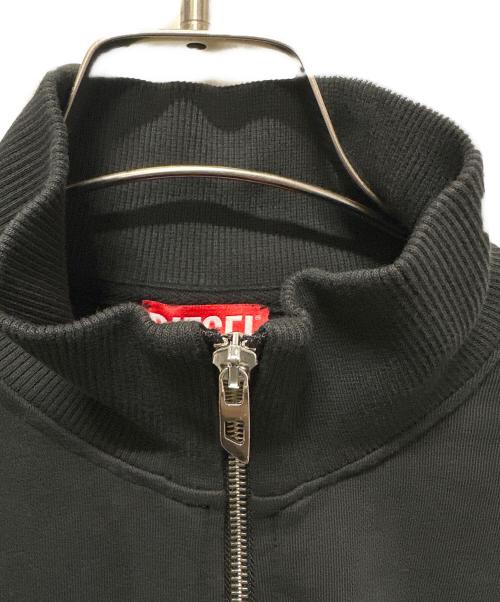 DIESEL（ディーゼル）DIESEL (ディーゼル) S-GINN-ZIP-IOD/Dロゴ ジップスウェット ブラック サイズ:Lの古着・服飾アイテム