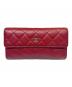 CHANEL（シャネル）の古着「ココマーク キャビアロングウォレット」｜レッド