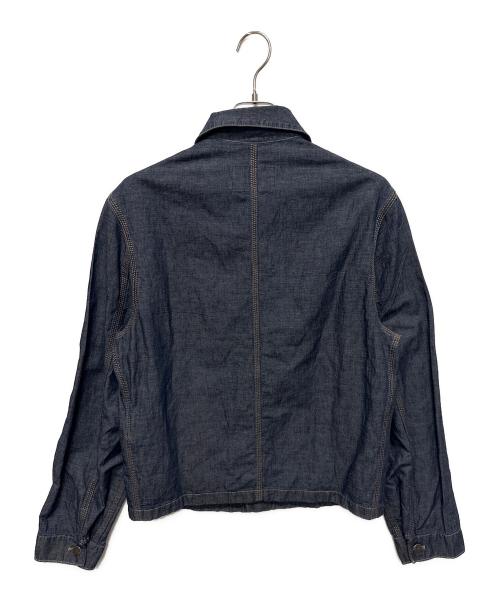 PRADA（プラダ）PRADA (プラダ) トライアングルプレート シャンブレーブルゾンジャケット GEB254 S000 14J2 インディゴ サイズ:Mの古着・服飾アイテム