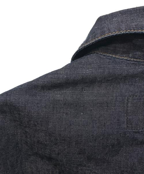PRADA（プラダ）PRADA (プラダ) トライアングルプレート シャンブレーブルゾンジャケット GEB254 S000 14J2 インディゴ サイズ:Mの古着・服飾アイテム