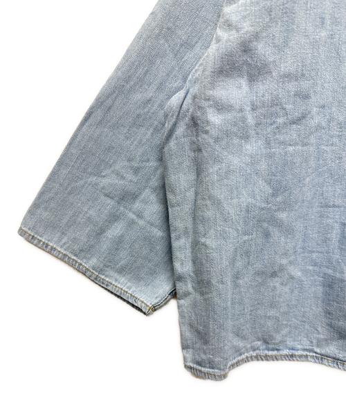 CELINE（セリーヌ）CELINE (セリーヌ) トリオンフ 半袖デニムシャツ 2T2469440 スカイブルー サイズ:Ｓの古着・服飾アイテム