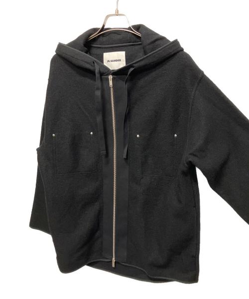 JIL SANDER（ジルサンダー）JIL SANDER (ジルサンダー) Patchworked Zip Up Jacket ブラック サイズ:Mの古着・服飾アイテム