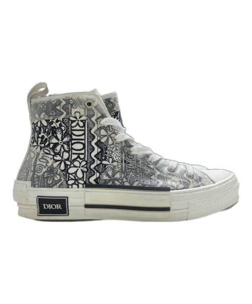 Christian Dior（クリスチャン ディオール）Christian Dior (クリスチャン ディオール) stussy (ステューシー) B23ハイカットスニーカー ホワイト サイズ:42の古着・服飾アイテム