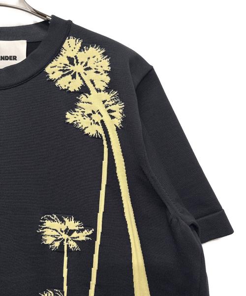 JIL SANDER（ジルサンダー）JIL SANDER (ジルサンダー) リゾートモチーフカットソー ブラック サイズ:46の古着・服飾アイテム