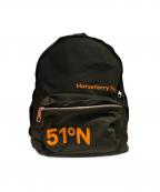 BURBERRYバーバリー）の古着「リュックサック」｜ブラック×オレンジ