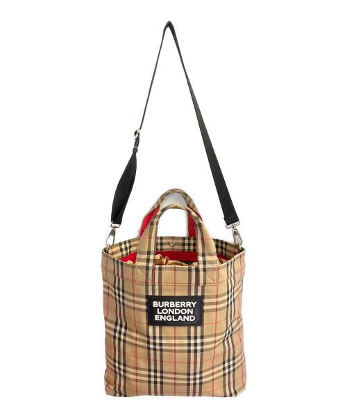 BURBERRY（バーバリー）BURBERRY (バーバリー) ノヴァチェック 2WAYバッグ ベージュの古着・服飾アイテム