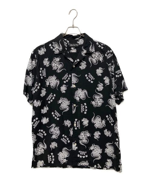 BlackEyePatch（ブラックアイパッチ）BlackEyePatch (ブラックアイパッチ) オープンカラーシャツ ブラック サイズ:Lの古着・服飾アイテム