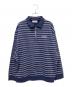 MIU MIU（ミュウミュウ）の古着「ストライプ ジッパー ポロシャツ」｜ブルー