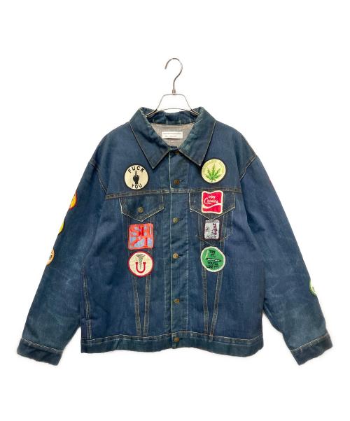 TOLQ（トルク）TOLQ (トルク) Trompe L’oeil Printed Jacket (1950 Type-1 T-Back) インディゴ サイズ:40の古着・服飾アイテム