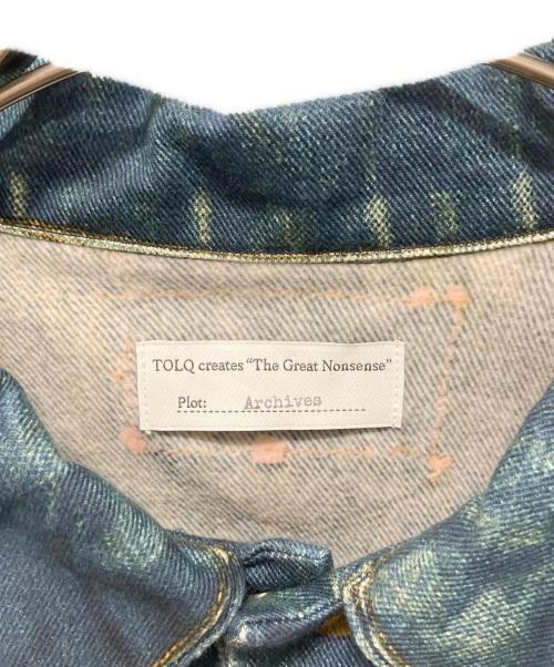 TOLQ（トルク）TOLQ (トルク) Trompe L’oeil Printed Jacket (1950 Type-1 T-Back) インディゴ サイズ:40の古着・服飾アイテム