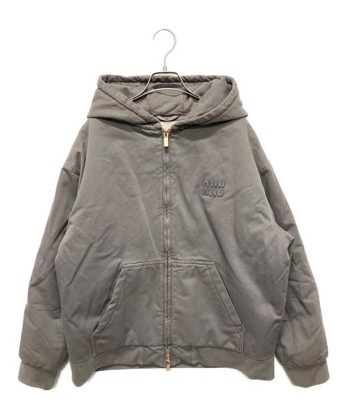 MIU MIU（ミュウミュウ）MIU MIU (ミュウミュウ) 中綿ジャケット グレー サイズ:40の古着・服飾アイテム