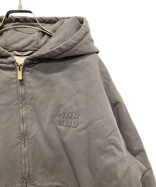 MIU MIU（ミュウミュウ）MIU MIU (ミュウミュウ) 中綿ジャケット グレー サイズ:40の古着・服飾アイテム
