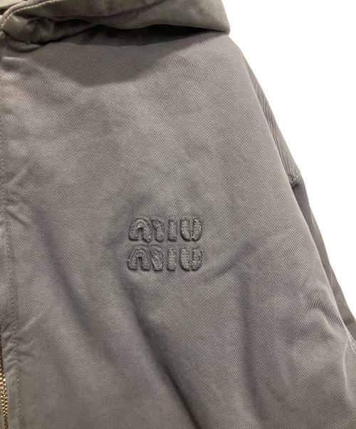 MIU MIU（ミュウミュウ）MIU MIU (ミュウミュウ) 中綿ジャケット グレー サイズ:40の古着・服飾アイテム