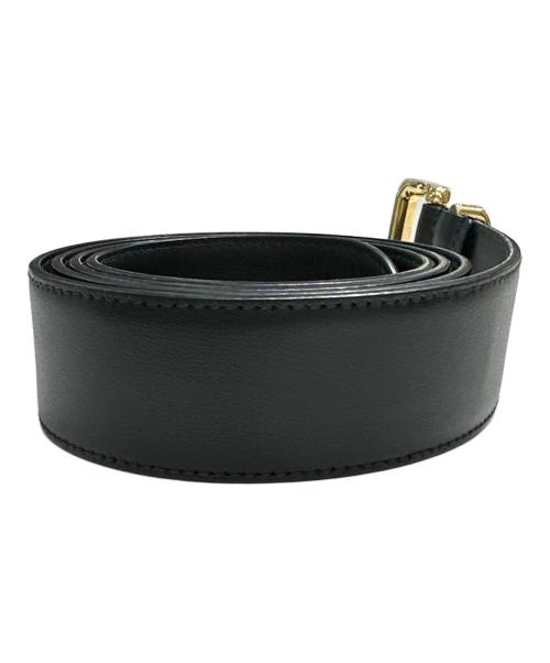MIU MIU（ミュウミュウ）MIU MIU (ミュウミュウ) レザーベルト ブラック サイズ:34/85の古着・服飾アイテム