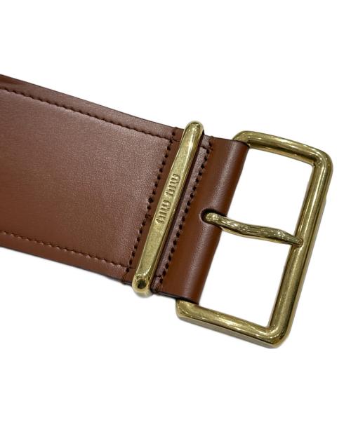 MIU MIU（ミュウミュウ）MIU MIU (ミュウミュウ) レザーベルト サイズ:34/85の古着・服飾アイテム