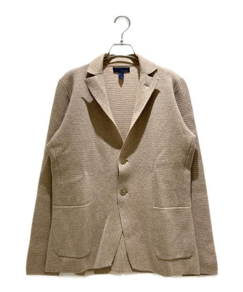 LARDINI（ラルディーニ）LARDINI (ラルディーニ) ニットテーラードジャケット ベージュ サイズ:46の古着・服飾アイテム