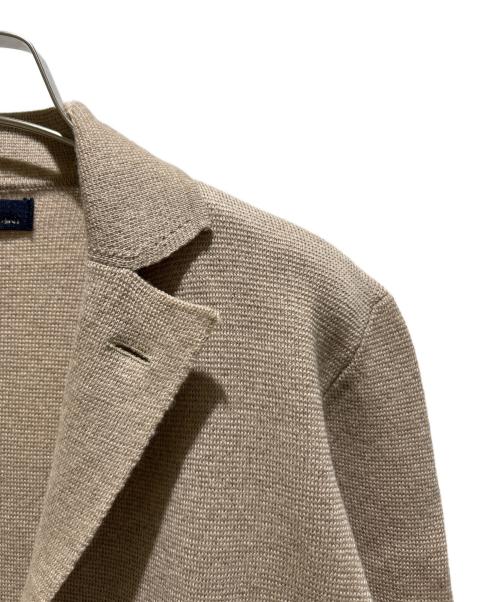 LARDINI（ラルディーニ）LARDINI (ラルディーニ) ニットテーラードジャケット ベージュ サイズ:46の古着・服飾アイテム
