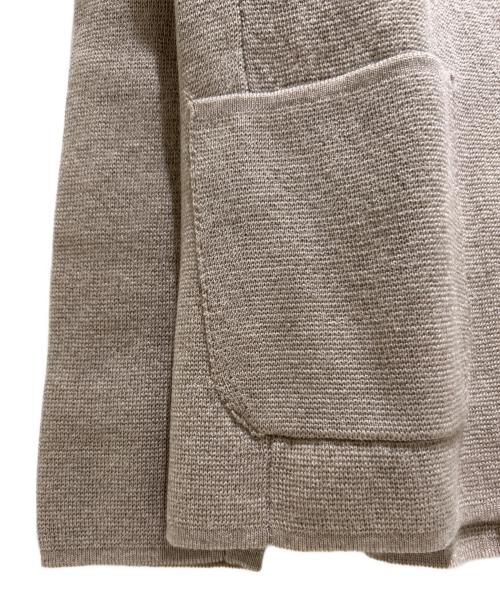 LARDINI（ラルディーニ）LARDINI (ラルディーニ) ニットテーラードジャケット ベージュ サイズ:46の古着・服飾アイテム