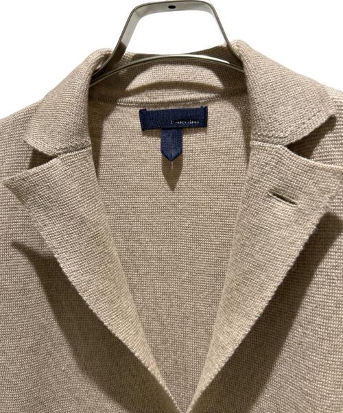LARDINI（ラルディーニ）LARDINI (ラルディーニ) ニットテーラードジャケット ベージュ サイズ:46の古着・服飾アイテム