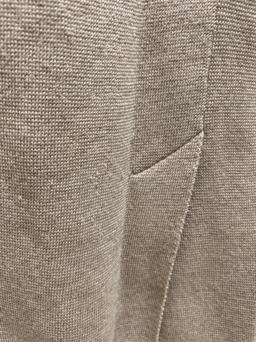 LARDINI（ラルディーニ）LARDINI (ラルディーニ) ニットテーラードジャケット ベージュ サイズ:46の古着・服飾アイテム
