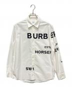 BURBERRY LONDONバーバリーロンドン）の古着「ホースフェリープリントシャツ」｜ホワイト