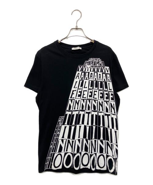 VALENTINO（ヴァレンティノ）VALENTINO (ヴァレンティノ) ロゴプリントカットソー ブラック サイズ:Sの古着・服飾アイテム