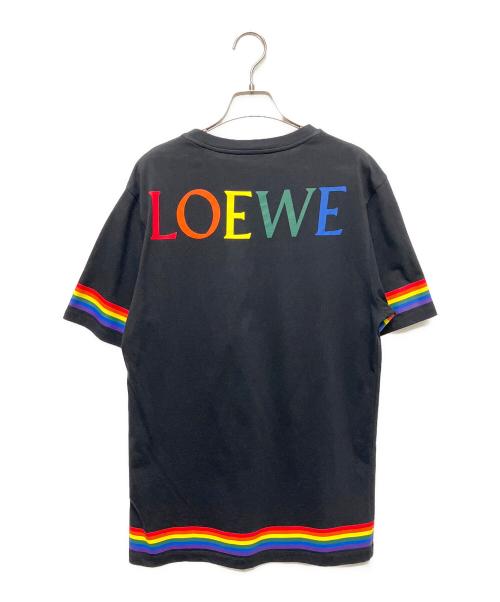 LOEWE（ロエベ）LOEWE (ロエベ) Tシャツ ブラック×マルチカラー サイズ:Sの古着・服飾アイテム