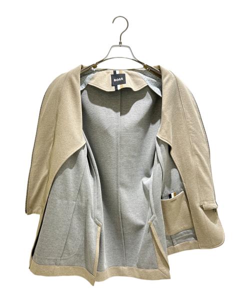 HUGO BOSS（ヒューゴ ボス）HUGO BOSS (ヒューゴ ボス) Slim Fit Blazer with Integrated Hoodie/スリムフィットブレザー インテグレーテッドフーディ付き/50562499 ベージュ サイズ:48の古着・服飾アイテム