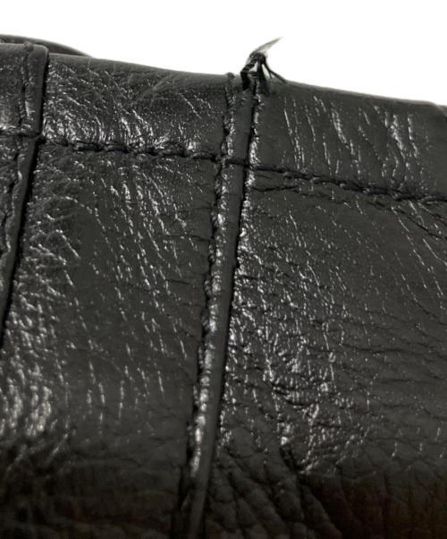 BALENCIAGA（バレンシアガ）BALENCIAGA (バレンシアガ) ロゴデザインレザージャケット/中綿ジャケット ブラック サイズ:44の古着・服飾アイテム