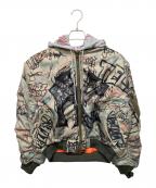 MOWALOLAモワローラ）の古着「graffiti bomber jacket」｜グリーン