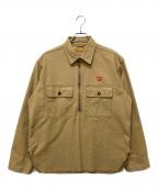 HUMAN MADEヒューマンメイド）の古着「Zip-Up Work Shirt」｜ベージュ
