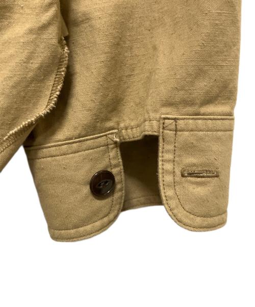 HUMAN MADE（ヒューマンメイド）HUMAN MADE (ヒューマンメイド) Zip-Up Work Shirt ベージュ サイズ:Lの古着・服飾アイテム