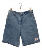 HUMAN MADEヒューマンメイド）の古着「DENIM PAINTER SHORTS」｜ブルー