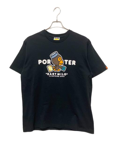 A BATHING APE（アベイシングエイプ）A BATHING APE (アベイシングエイプ) BABY MILO T-Shirt ブラック サイズ:Lの古着・服飾アイテム