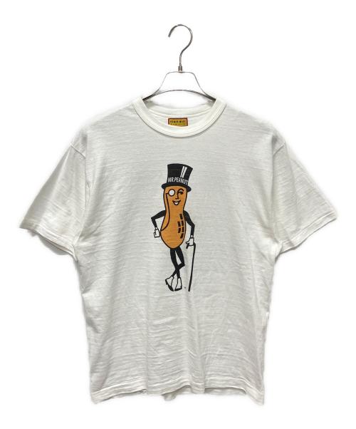 HUMAN MADE（ヒューマンメイド）HUMAN MADE (ヒューマンメイド) MR.PEANUT(ミスターピーナッツ) プリントTシャツ ホワイト サイズ:Lの古着・服飾アイテム