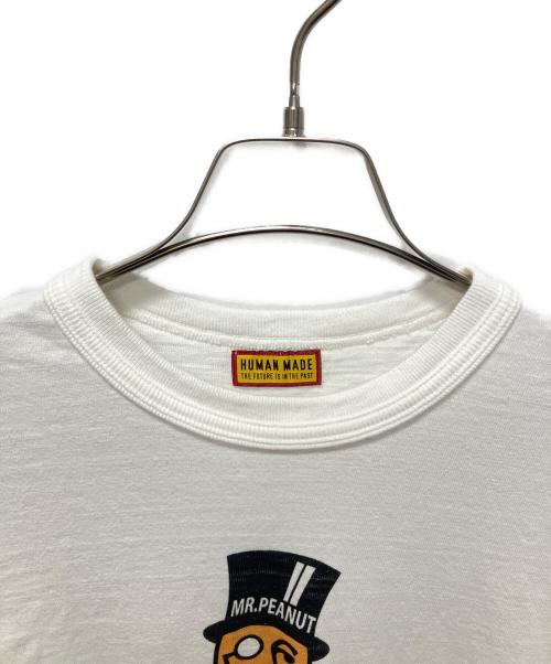 HUMAN MADE（ヒューマンメイド）HUMAN MADE (ヒューマンメイド) MR.PEANUT(ミスターピーナッツ) プリントTシャツ ホワイト サイズ:Lの古着・服飾アイテム