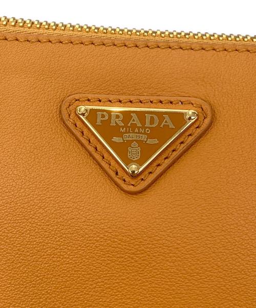 PRADA（プラダ）PRADA (プラダ) ショルダーレザーポーチ オレンジの古着・服飾アイテム