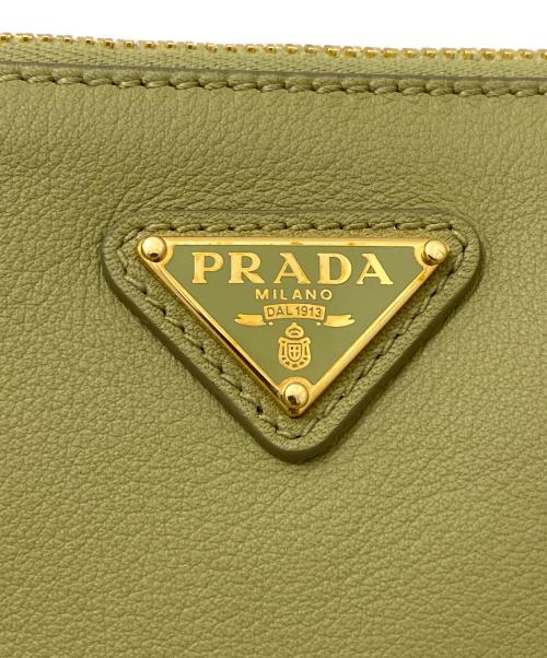 PRADA（プラダ）PRADA (プラダ) ショルダーレザーポーチ オリーブグリーンの古着・服飾アイテム