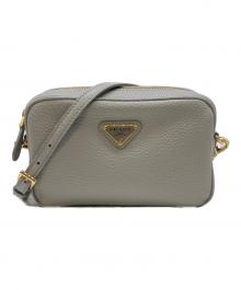 PRADA（プラダ）の古着「ショルダーバッグ/レザーミニバッグ」｜ライトグレー