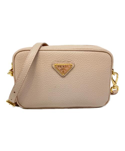 PRADA（プラダ）PRADA (プラダ) レザーミニバッグ　1NF060 ベージュ 未使用品の古着・服飾アイテム