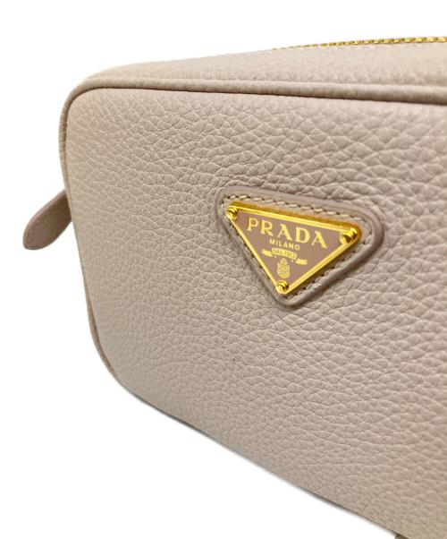 PRADA（プラダ）PRADA (プラダ) レザーミニバッグ　1NF060 ベージュ 未使用品の古着・服飾アイテム