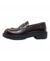 PRADA (プラダ) ブラッシュドレザーローファー/ブラウンローファー ブラウン サイズ:8：65000円