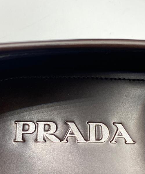 PRADA（プラダ）PRADA (プラダ) ブラッシュドレザーローファー ブラウン サイズ:9 未使用品の古着・服飾アイテム