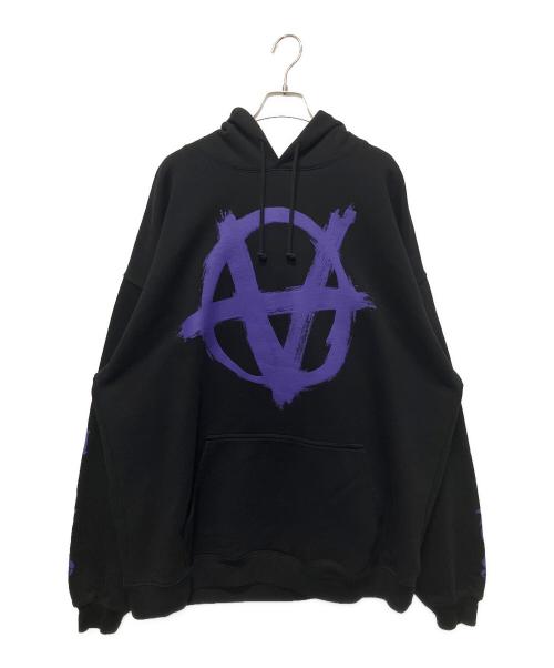 VETEMENTS（ヴェトモン）VETEMENTS (ヴェトモン) Double Anarchy Logo Parker ブラック サイズ:Mの古着・服飾アイテム