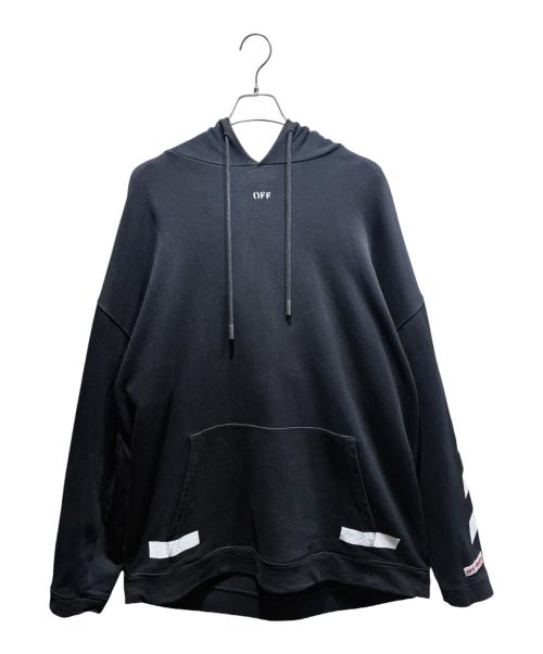 OFFWHITE（オフホワイト）OFFWHITE (オフホワイト) 7AW Diagonal Arrows Hoodie ブラック サイズ:XLの古着・服飾アイテム