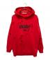 GIVENCHY（ジバンシィ）の古着「ロゴ デストロイ加工 プルオーバーパーカー」｜レッド