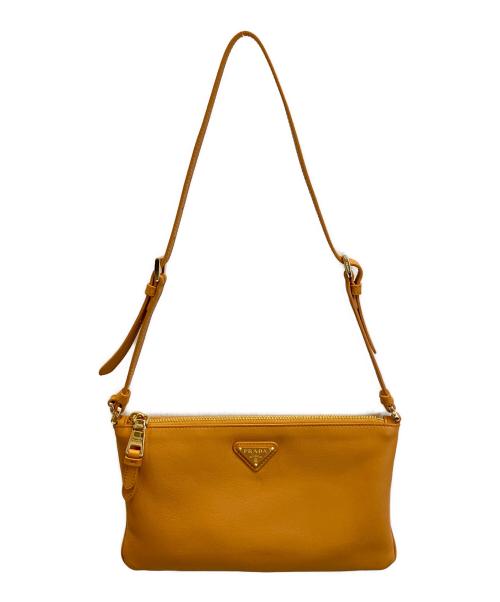 PRADA（プラダ）PRADA (プラダ) Prada Triangle Logo Shoulder Bag オレンジ サイズ:-の古着・服飾アイテム
